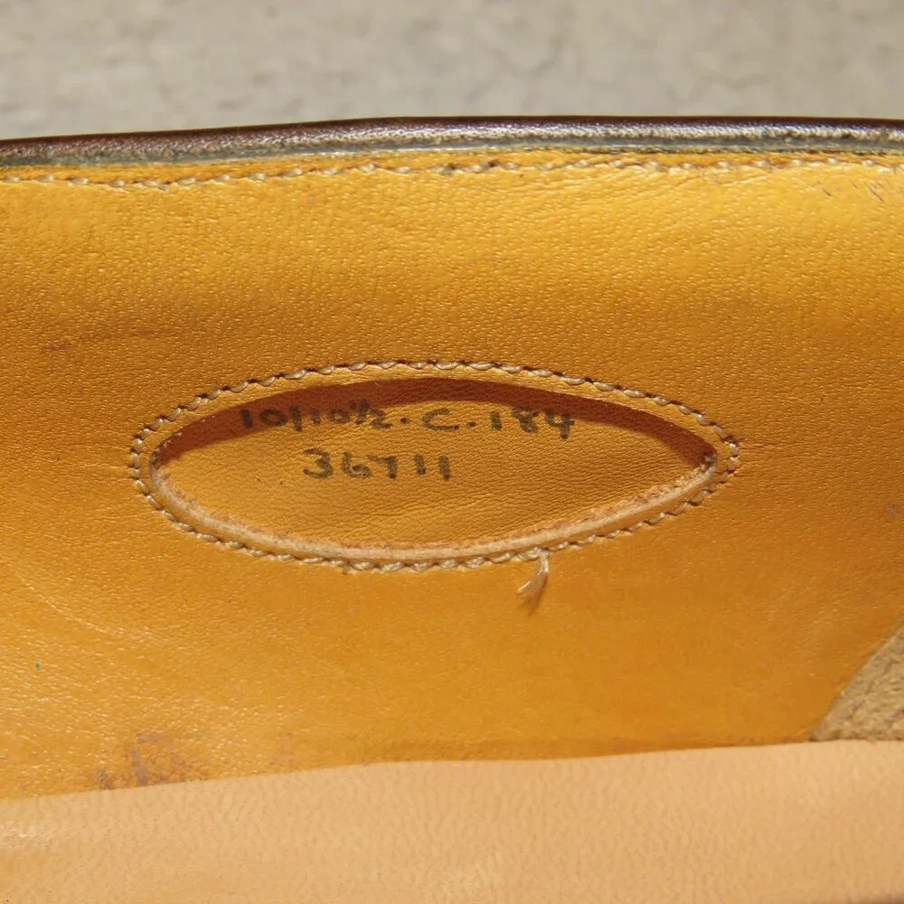 Edward Green Belgravia Dark Oak Antique Loafers 10.5 C NWB - Picture 11 of 15